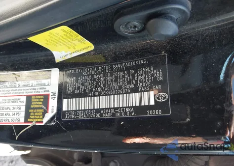 2011 Toyota Camry Le from USA, damaged, VIN 4T1BF3EK4BU226875